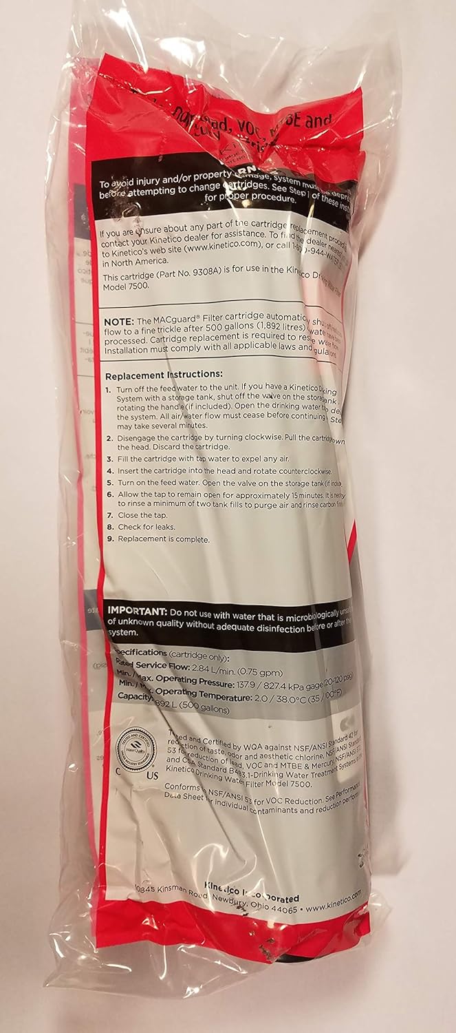 Macguard Kinetico Red Replacement Filter Cartridge 9348p 9308a Amazon Ca Home Kitchen