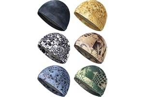 SATINIOR 6 Pcs Cooling Skull Cap Helmet Liner Sweat Wicking Cap Hard Hat Liner for Men Women Sports Cycling Running