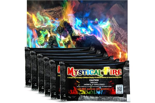 Mystical Fire Color Changing Packets Fire Pits Campfire Long-Lasting Enchanted Multi-Color Magical Family Fun for Indoor Fire