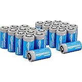 Amazon Basics 24-Pack Lithium CR123a 3 Volt Batteries, 10-Year Shelf Life, Easy to Open Value Pack
