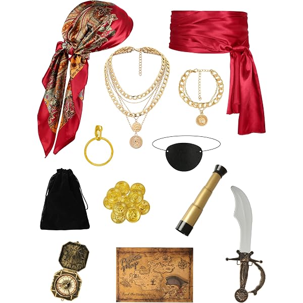 Amazon.com: Mikbnfrb Pirate Costume Accessories Set Men  display picture 1
