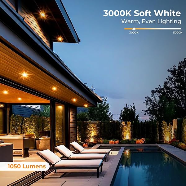 GVVOOHOME SOFT WHITE PAR38 LED FLOOD LIGHT BULBS OUTDOOR, 3000K WARM GLOW, 13W, 100W EQUIVALENT, 1050 LUMENS, DIMMABLE WATERPROOF E26 BULB FOR PATIO, PORCH, YARD, 6 PACK