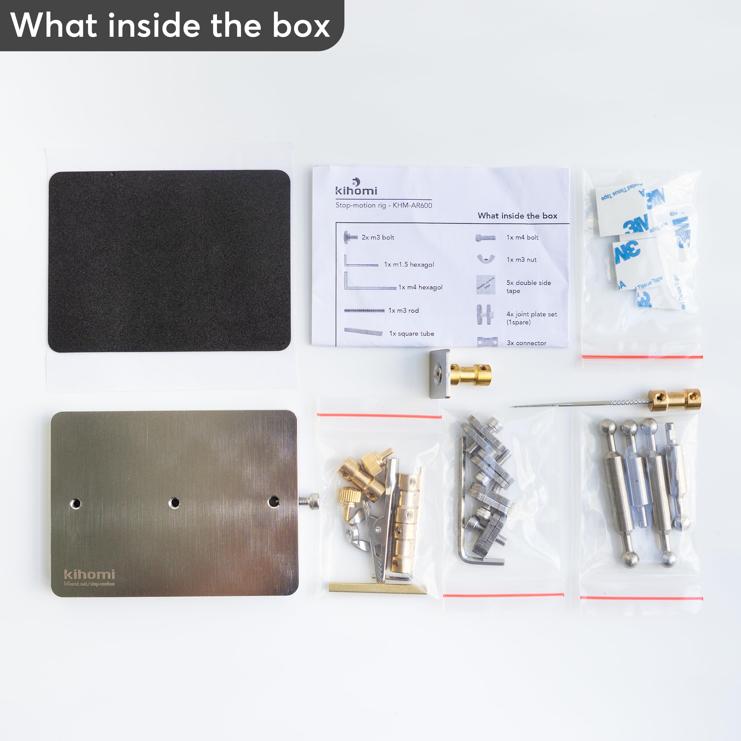 Stop Motion Rig - Stainless Steel Rig Arm for Stop Motion Animation, 5 Flexible Joints for Articulated Movement, Armature Support Tool for Hobbyists & Studios, Hold up to 280g