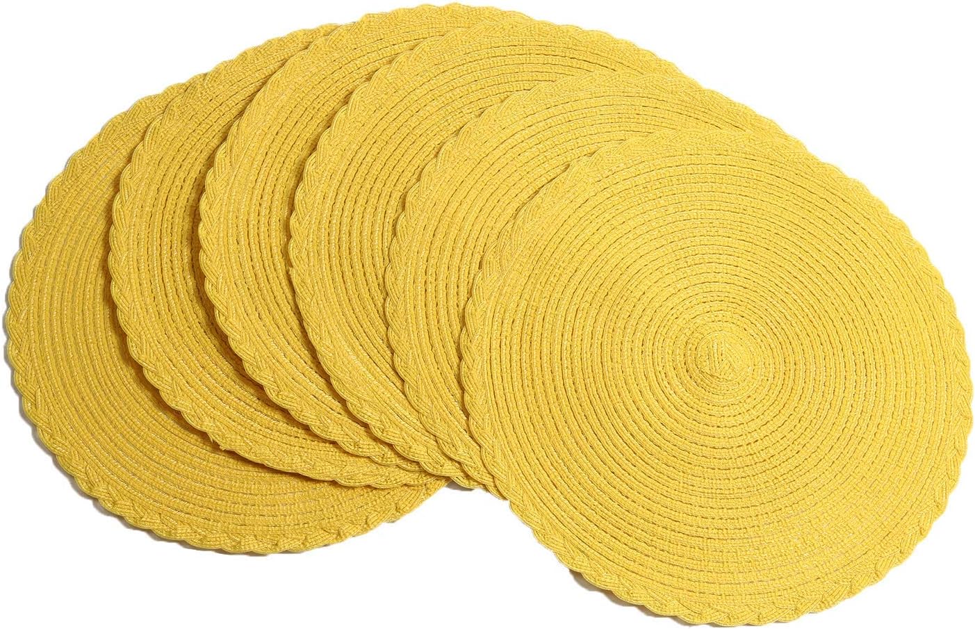 U’Artlines Place Mat, 14 inch RoundShapped Heat Resistant Braided