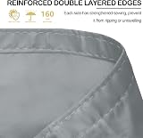 Mokani 2x2m Sun Shade Sail Grey Waterproof UV 95% with Ropes view 5