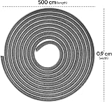 ASAB Door Seal Strip 5m x 9mm Draught Excluder Tape Window Weather Stripping view 2