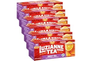Luzianne Sweet Iced Tea Bags, Family Size, 22ct Box (Pack of 6)