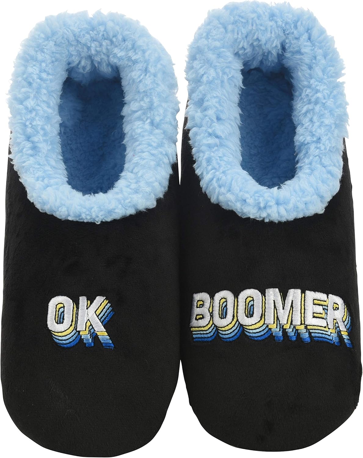 shoe slippers for men on Amazon Com Snoozies Mens Slippers Pairables House Slippers For Men Ok Boomer Shoes