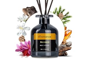 Aromance Baccarat Reed Diffuser Set | Warm Floral-Oriental Sweet Fragrance | 3.38 oz Scent Fragrance Oil Diffuser for Bedroom, Bathroom, Home Décor and Gift, Decorative Air Fresheners with Sticks