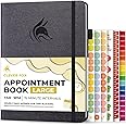 Clever Fox Appointment Book – Hourly Schedule Planner with 15-Minute Increments – Time Box Planner for Daily Work & To-Dos – Weekly & Monthly Spreads, Undated, Hardcover, 8.3x11″ (Silver Black)