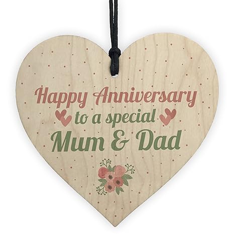 Red Ocean First 10th 25th 50th Wedding Anniversary Mum Dad Present