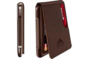 MURADIN Mens Wallet Tactical Bifold Wallets for Men Metal RFID Blocking Aluminum Money Cards Holder Gifts for Men