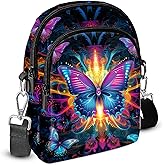 sagacitrix Butterfly Crossbody Purse for Women Casual Cell Phone Bag Waterproof Shoulder Bags Travel