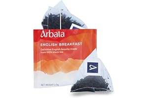 Arbata English Breakfast Tea, 24 Pyramid Tea Bags High Caffeine Tea, Artisinal Black Tea - Tea Gift Set (English Breakfast)