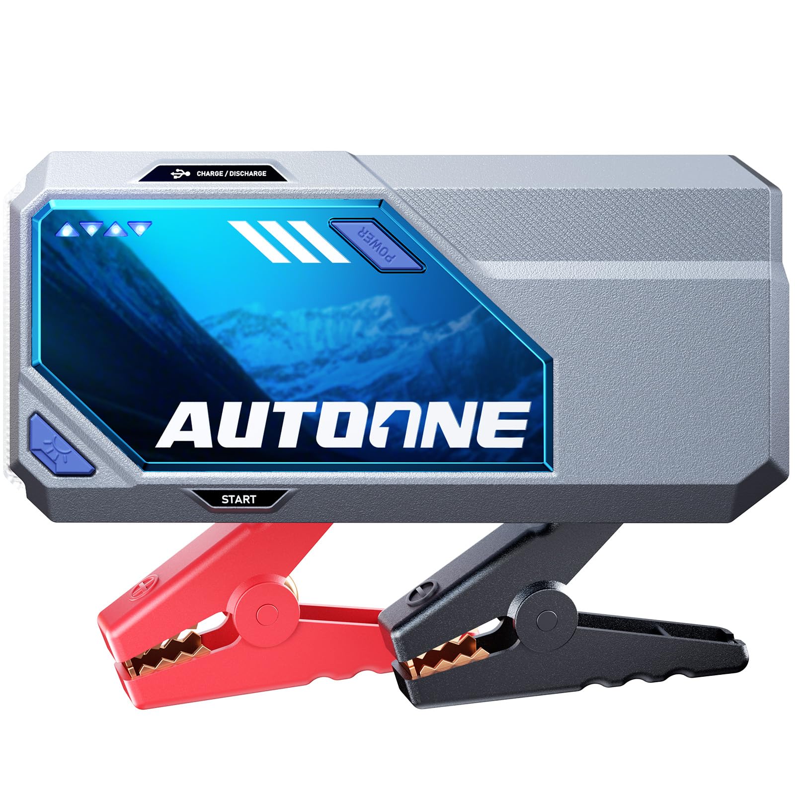 AUTOONE 9500A Car Jump Starter 12V Car Battery Jumper Starter Portable (All Gas/All Diesel) 168W DC Jump Box for Car Battery with Built-in Booster, Type-C Fast Charge & Jumper Cables Jump Pack Image