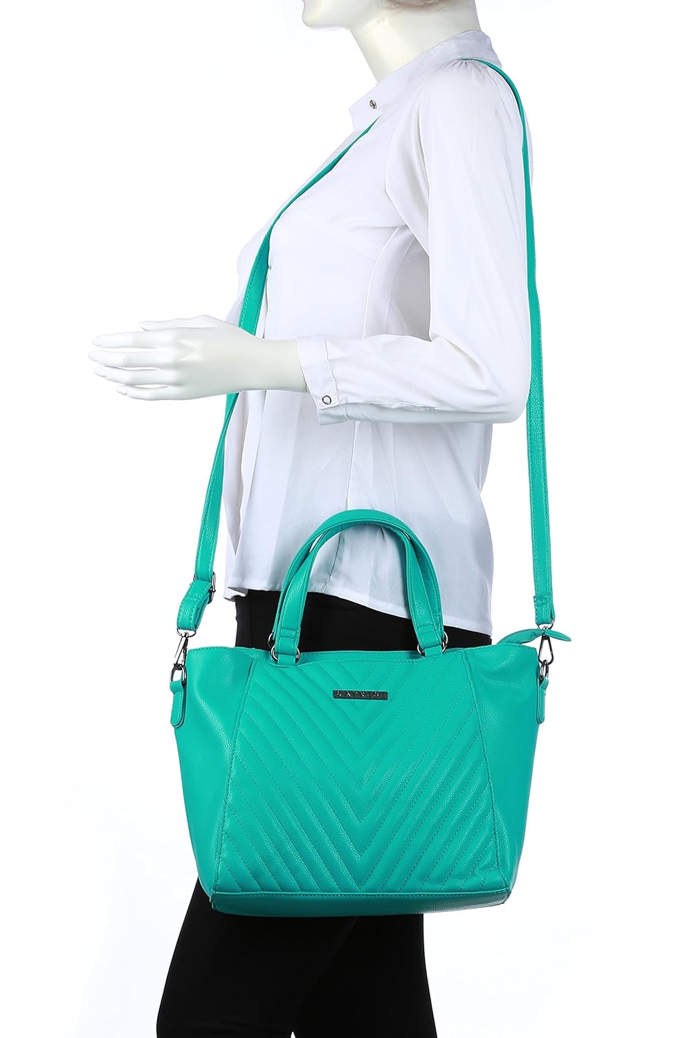 caprese women's satchel (aqua)