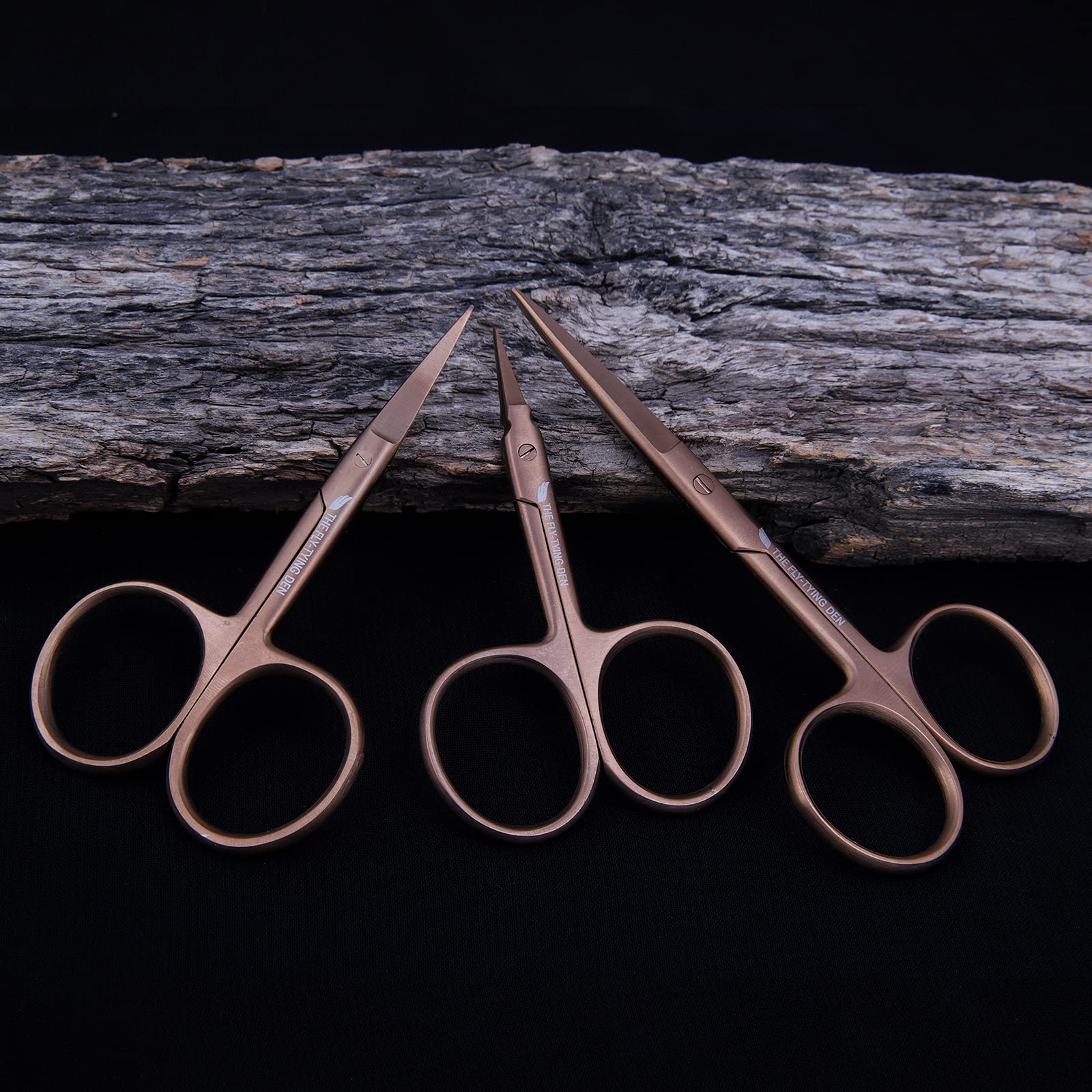 The Fly-Tying Den - Premium Fly Tying Scissor Set - Copper