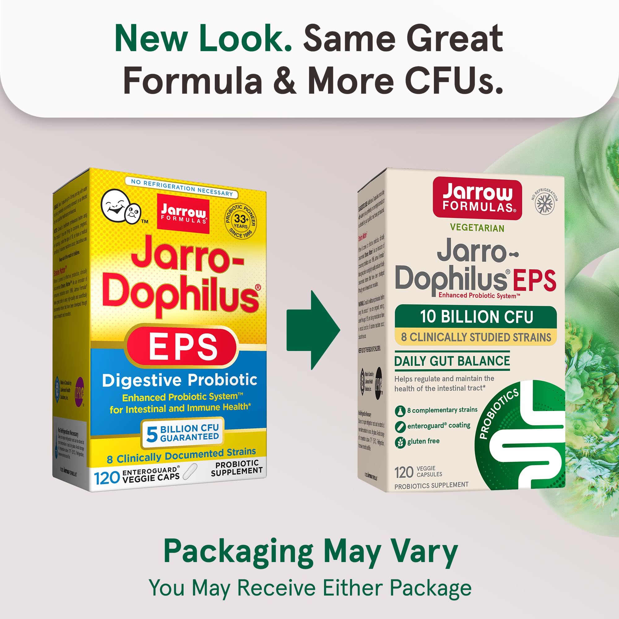 Jarrow Formulas Jarro-Dophilus EPS Probiotics 10 Billion CFU & Garden of Life Zinc Supplements 30mg High Potency Raw Zinc and Vitamin C Multimineral Supplement