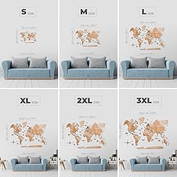 ENJOY THE WOOD 3D Wood World Map Wall Art Large