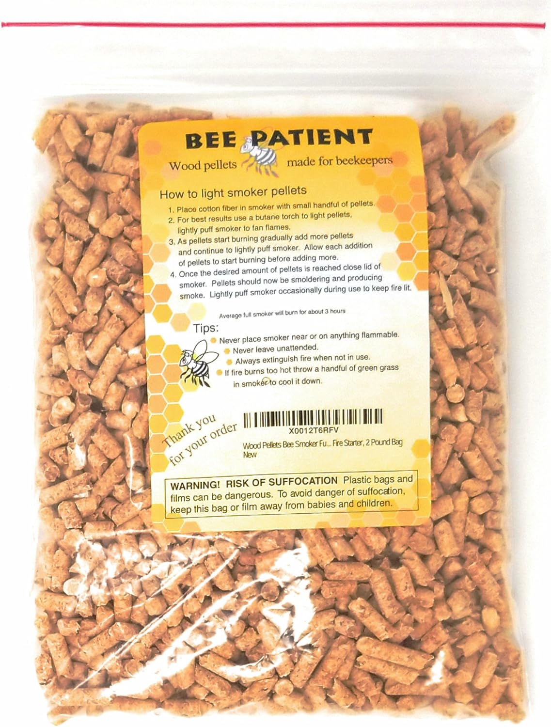 Wood Pellets Bee Smoker Fuel, With Bonus Beekeeping Smoker Fire