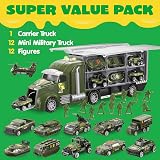 JOYIN 25 in 1 Military Truck Playset with Soldiers & Vehicles view 2