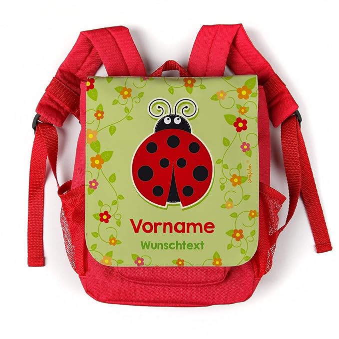 Striefchen® Marienkäfer Kinderrucksack mit Namen des Kindes und Kita Gruppe