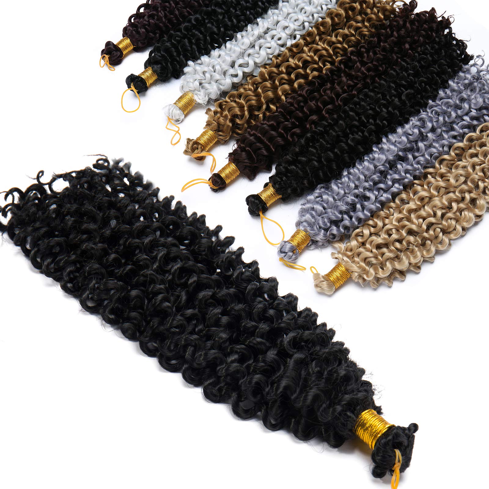 Braiding Hair Marlybob Crochet Hair Twist Braids 14inch Hairpiece Synthetic Afro Weave Hair Extensions - Jet Black