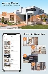 Dzees Outdoor Camera Wireless, 2K Battery Powered