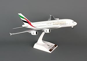 Daron Skymarks Emirates A380-800 Airplane Model Building Kit with Gear, 1/200-Scale