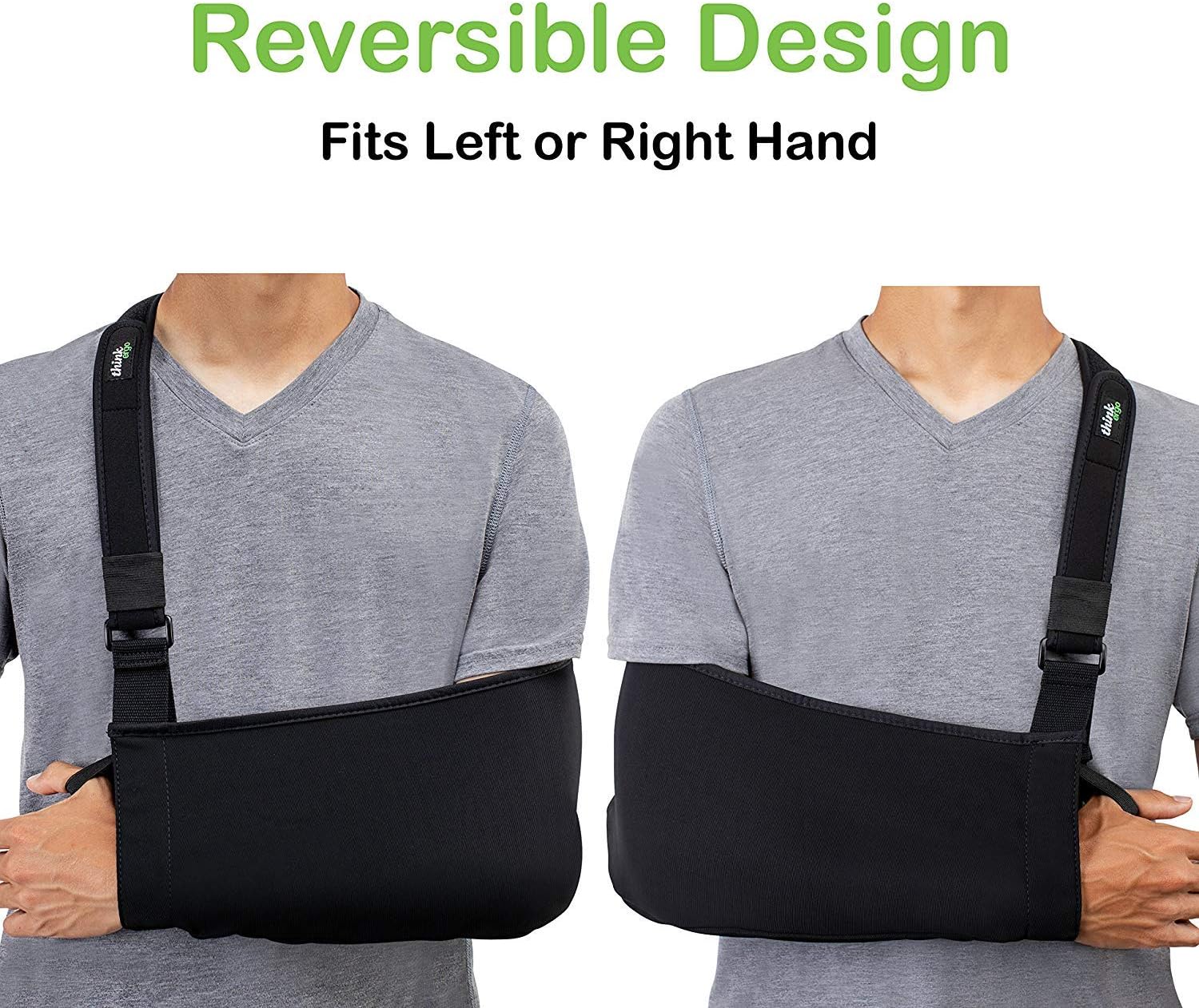 Think Ergo Arm Sling Sport - Lightweight, Breathable, Ergonomically Designed Medical Sling for Broken & Fractured Bones - Adjustable Arm, Shoulder & Rotator Cuff Support (Adult): Industrial & Scientific