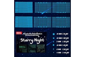 NEASYTH 1230 PCS Ultra Glow in The Dark Stars Wall Stickers, 3D Adhesive Dots Decor Starry Sky Decor for Kids Bedroom, Beautiful Wall Decals (Blue)