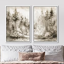 MUDECOR Framed Canvas Print Wall Art Pine Tree