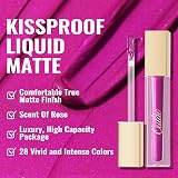 Oulac Matte Liquid Purple Lipstick 4.5ml Vegan Fuchsia Kissproof view 6