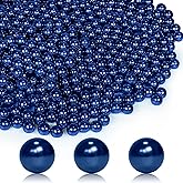EGKamh 1400Pcs Navy Blue Vase Filler Pearl Beads for Crafting 8mm Beads No Holes Decor Suitable for Wedding Decor, Party Decorations, Centerpiece Table Decorations