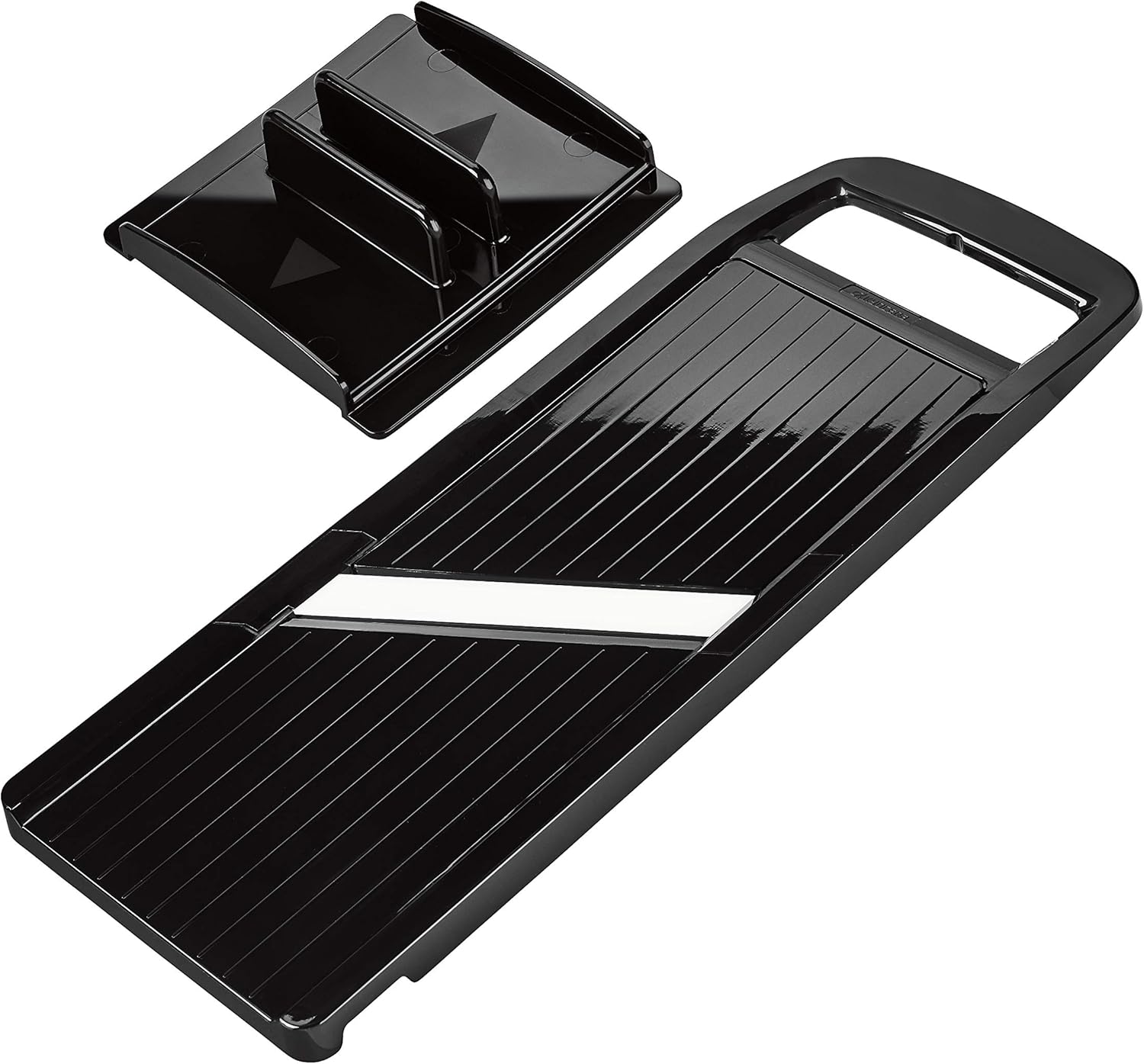 Kyocera Advanced Ceramic Wide Adjustable Slicer with Handguard, Black