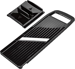 Kyocera Advanced Ceramic Wide Adjustable Slicer with Handguard, Black