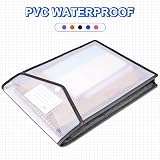 Vicloon A4 Vertical Plastic File Folders 5pcs Snap Closure Card Slot Blue view 6