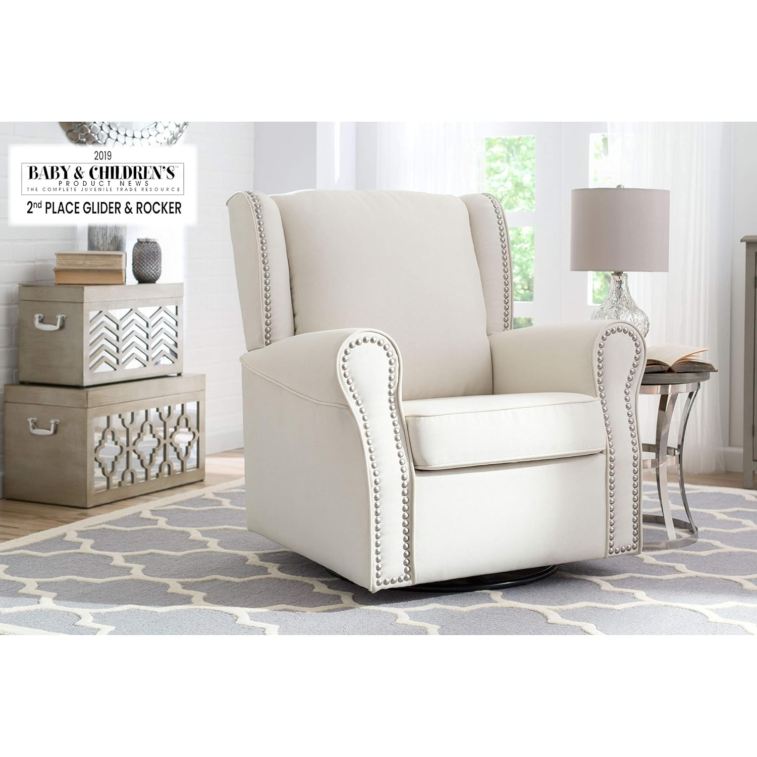 cream nursery glider