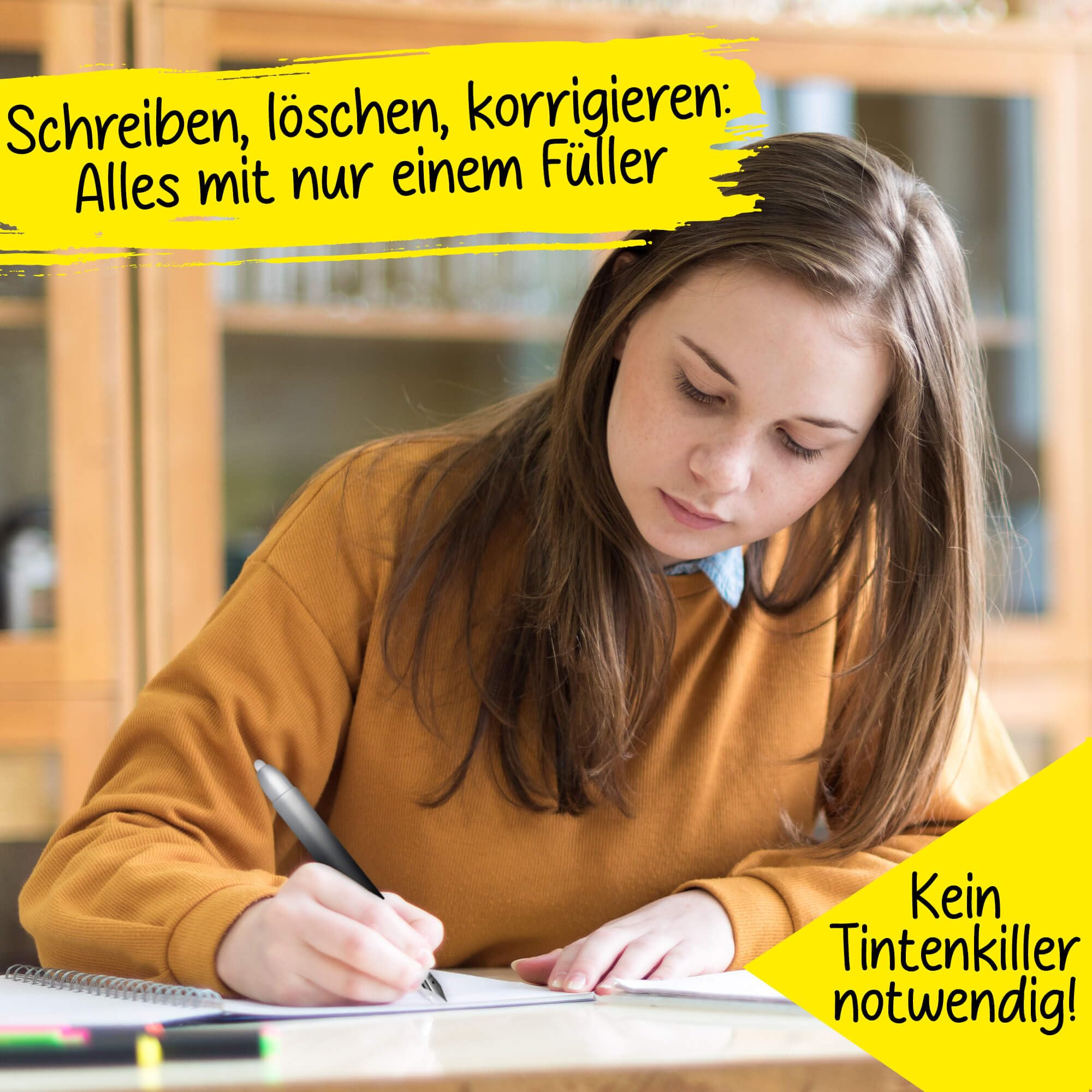 Online Füllhalter magiXX Deep Ocean I Füller mit radierbarer, blauer Tinte I inkl. 4 magiXX Patronen I Schreiben, radieren & korrigieren in einem I Füllfederhalter als Geschenk für Schule & Uni 3