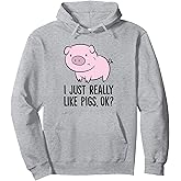 I Just Really Like Pigs, OK? Kids Boys Love Pigs Pullover Hoodie