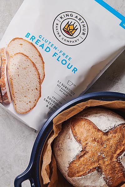 KING ARTHUR GLUTEN-FREE BREAD FLOUR, 1:1 REPLACEMENT FOR YEASTED RECIPES, 2 LB (PACK OF 1) – PREMIUM GF FLOUR FOR ARTISAN BOULES, BAGELS, CINNAMON ROLLS & BURGER BUNS – SORGHUM & XANTHAN GUM