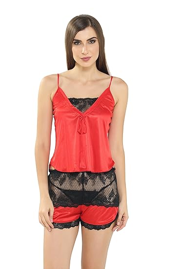 Women's Satin Finish Set of Night Suit