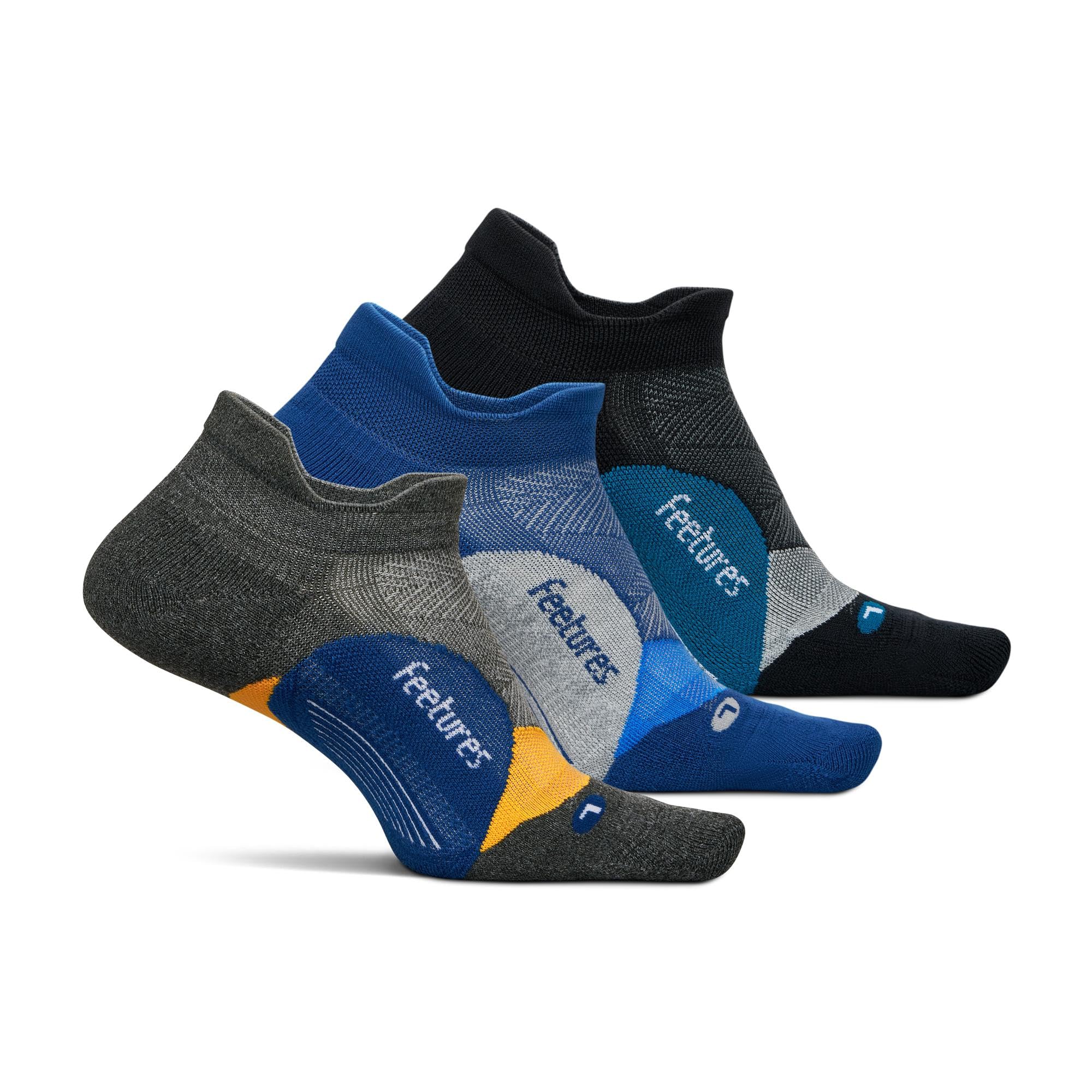 Feetures Elite Light Cushion No Show Tab Athletic Ankle Socks - Sport Sock with Targeted Compression - Iron Mist Mix, Xlarge (3 Pair) Image Feetures Elite Light Cushion No Show Tab Athletic Ankle Socks - Sport Sock with Targeted Compression - Iron Mist Mix, Xlarge (3 Pair) Image
