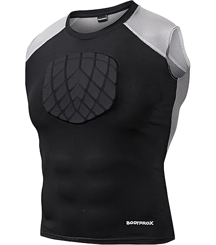 Topeter Chemise De Protection De Poitrine De Baseball Pour Jeunes, Maillot De Corps De Protection Côtelé, Gilet Rembourré Pour Softball, Football, Rugby, Taille S