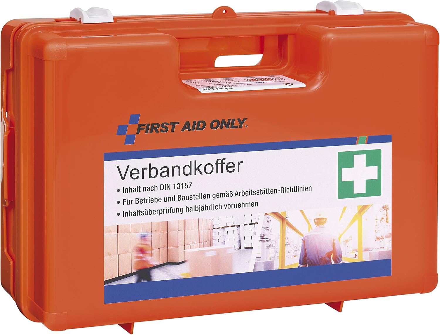 First Aid Only Dressing Case with Handle, Orange, P-10016, 2.13 kg, Gold,orange,silver