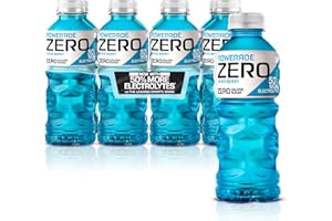 POWERADE Electrolyte Enhanced Zero Sugar Mixed Berry Sports Drink, 20 Ounce (Pack of 8)