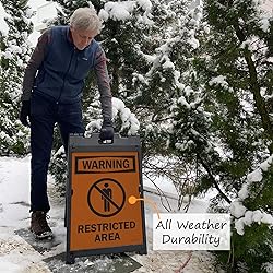SmartSign 24 x 18 inch “Warning - Restricted