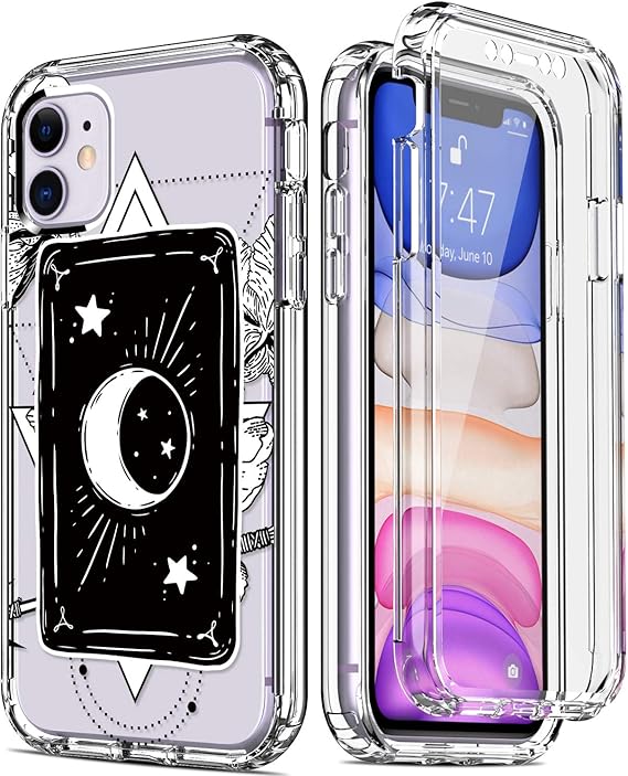 IKAZZ iPhone 11 Case with Builtin Screen Protector,Clear