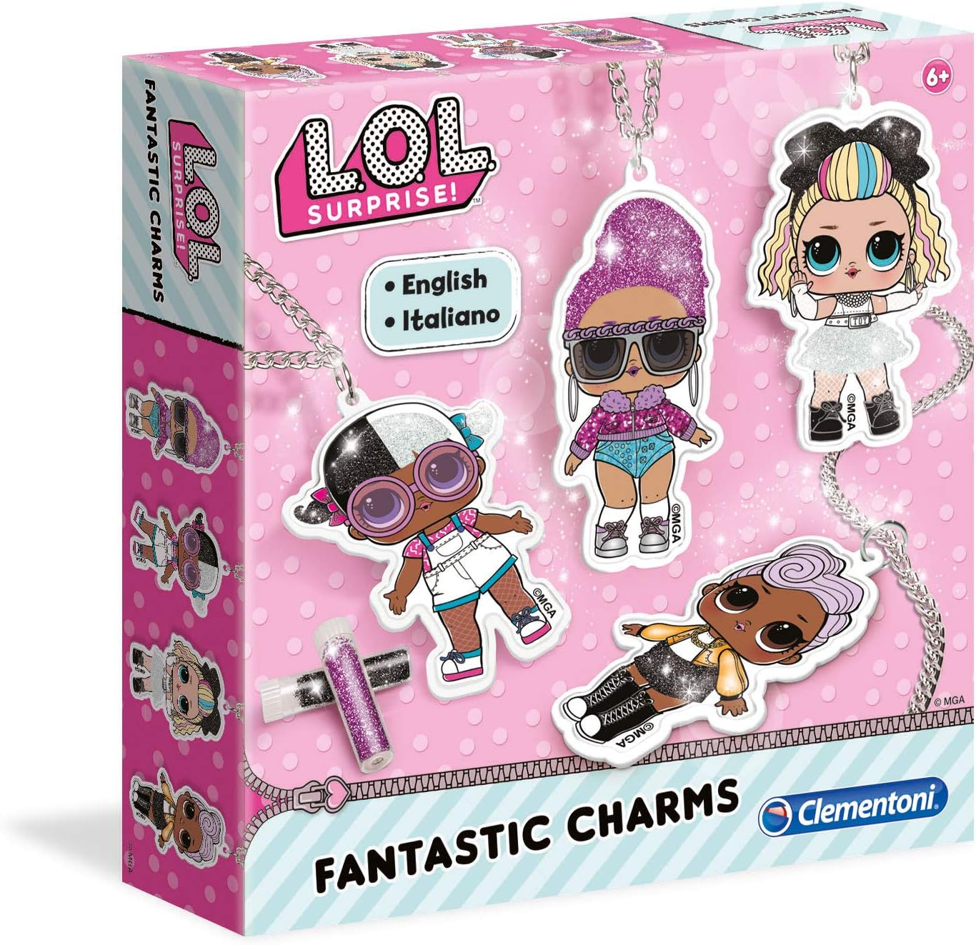 Clementoni 18525 L.O.L. Surprise LOL Charms, Multi-Colour