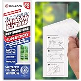 50 Window Fly Traps Sticky Non-Toxic Clear Fly Paper Indoor for Home. No Mess Flies Window Sticky Traps Bug Flies Strips Indoors. Fruit and Housefly Trap Indoor Flypaper Tape Gnat Catcher Killer
